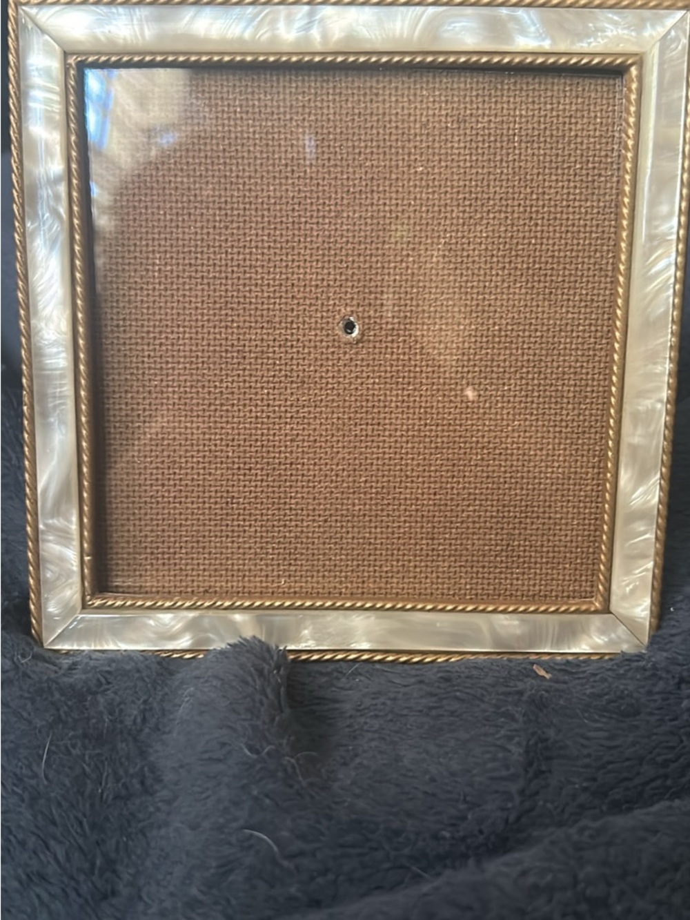 Gold Tone Decorative Frame with mother of pearl border